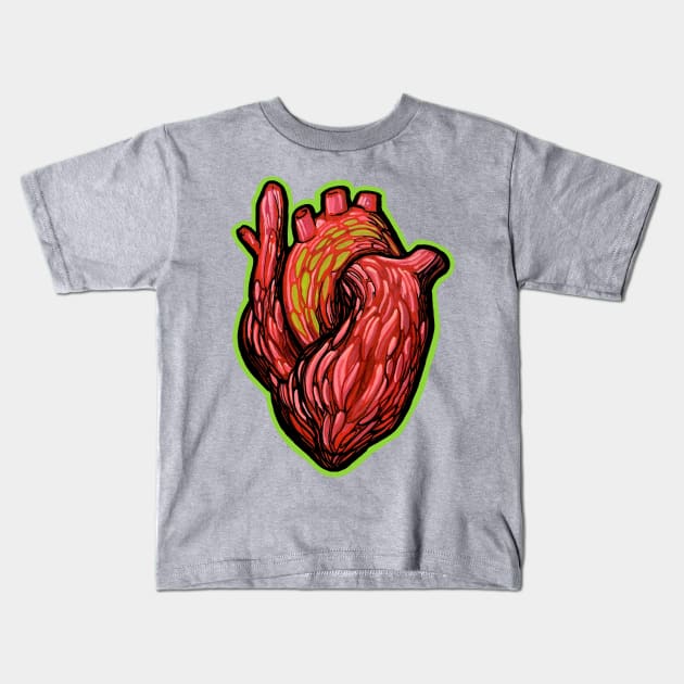 Anatomical Heart Kids T-Shirt by TimPangburn